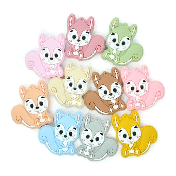 Wholesale 100pcs Squirrel Silicone Beads For Sale