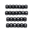 Wholesale 100PCS English Alphabet Black and White Silicone Beads For Discount