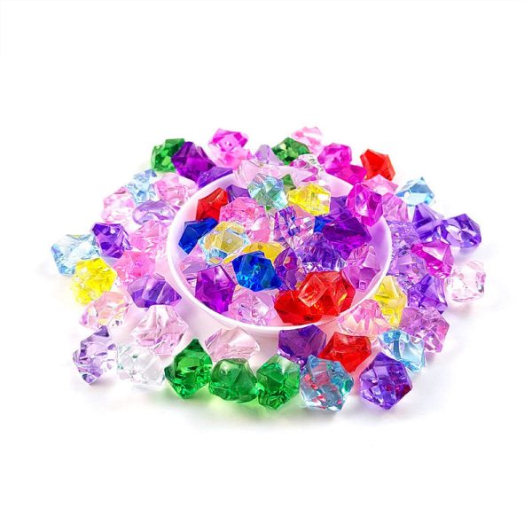 Wholesale 10pcs pack Fake Ice Cube Color Size Crushed Plastic Stone Shooting Props Acrylic Decorations Online Hot Sale