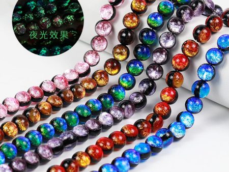 Wholesale 20pcs Double-sided Glass Luminous Gradient Color Scatter Beads For Sale