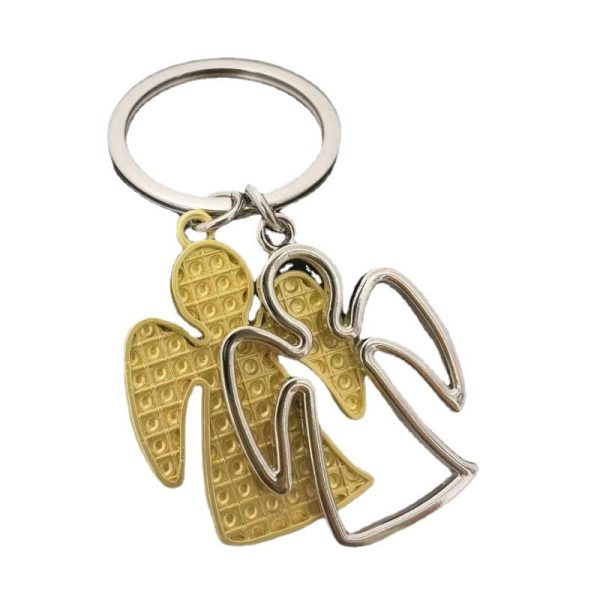 Wholesale 10PCS Zinc Alloy Guardian Angel Metal Keychain Sale