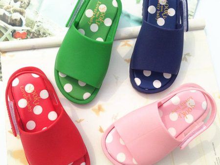 Wholesale PVC Polka Dot Kids Sandals Hot on Sale