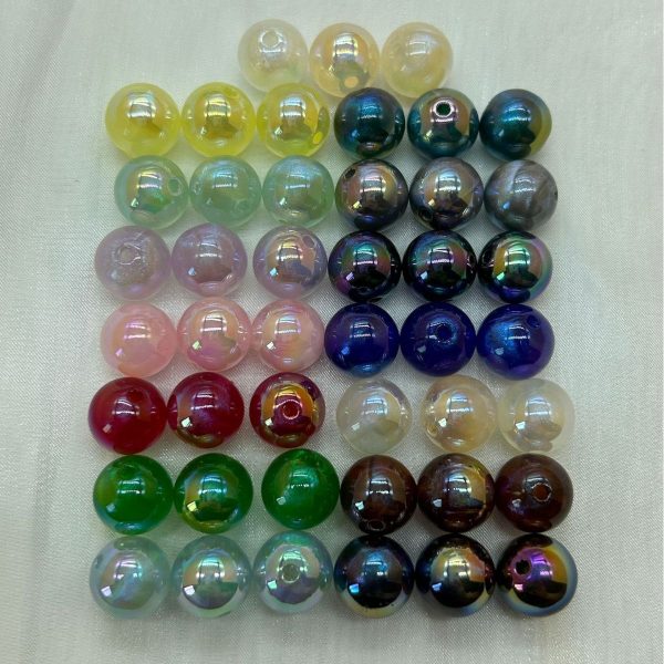 Wholesale 200pcs Starry Sky Color Shellfish Mermaid Straight Hole ABS Color Beads Cheap