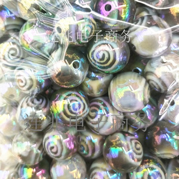 Wholesale 200pcs pack Resin 16MM Circle Plated Bright Straight Hole String Beads Sale