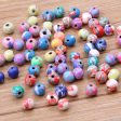 Wholesale 100pcs 6 8 10mm Mixed Color Soft Pottery Perforated Colorful Flower Beads Fashion