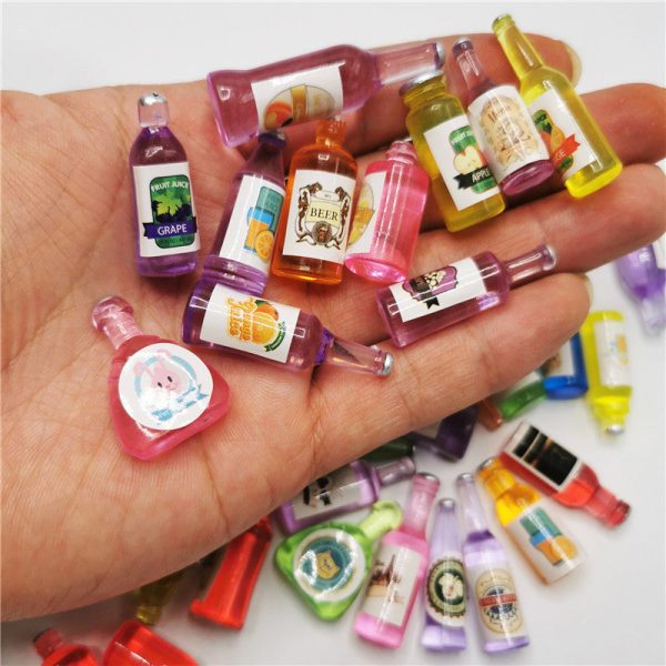 Wholesale 100pcs pack Mini Three-dimensional Miniature Luminous Simulation Wine Bottle Online Sale