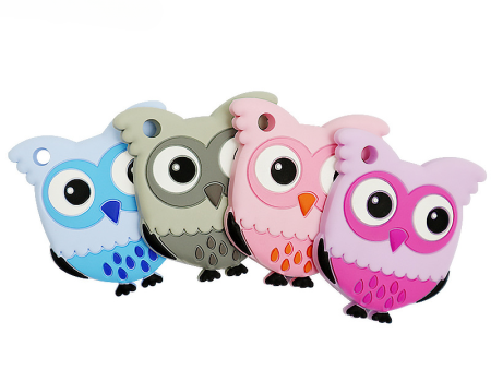 Wholesale 50pcs Silicone Owl Teether Beads Online Sale