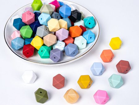 Wholesale 50pcs 17mm Hexagonal Shape Silicone Beads Online Hot Sale