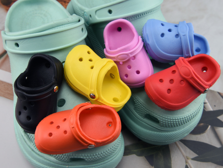 Wholesale 10PCS  PVC DIY Hole Shoes Accessories Cute Colorful Mini Shoes Flowers Supply