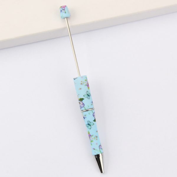 Wholesale 10PCS Plastic Colorful Flower Beaded Ballpoint Pen Online