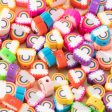 Wholesale 100pcs pack Soft Pottery Beads Rainbow Clouds Scattered Beads Supply