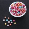 Wholesale 100pcs pack Acrylic Chocolate Heart Alphabet 4*7MM Colorful Flat Round Beads Supply