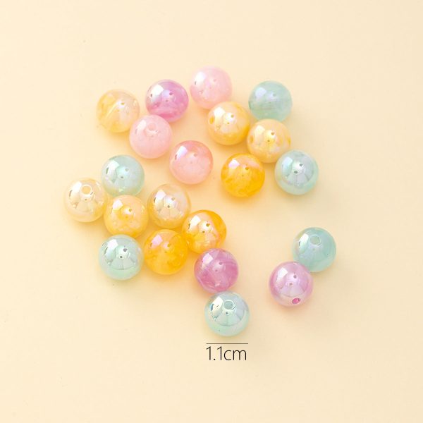 Wholesale 200pcs Cloud Fog Straight Hole ABS Symphony Beads Hot on Sale