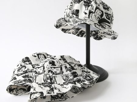 Wholesale Cotton Anime Graffiti Bucket Hat Online now