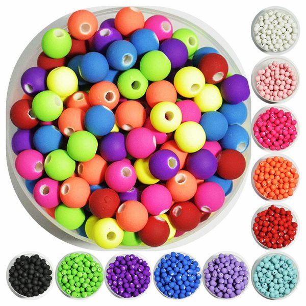 Wholesale 1800pcs pack Frosted 12mm Acrylic Flower Beads Online Sale