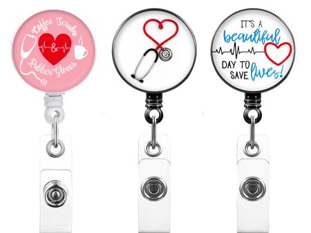 Wholesale ABS Nurse Doctor Love Stethoscope Telescoping Keychain For Sale