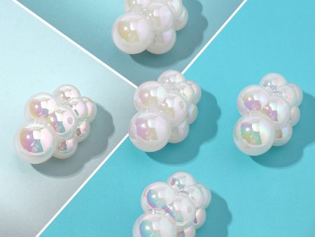 Wholesale 10pcs pack Bright Surface Solid Color Plated Cloud Horizontal Hole Acrylic Beads Online Hot Sale