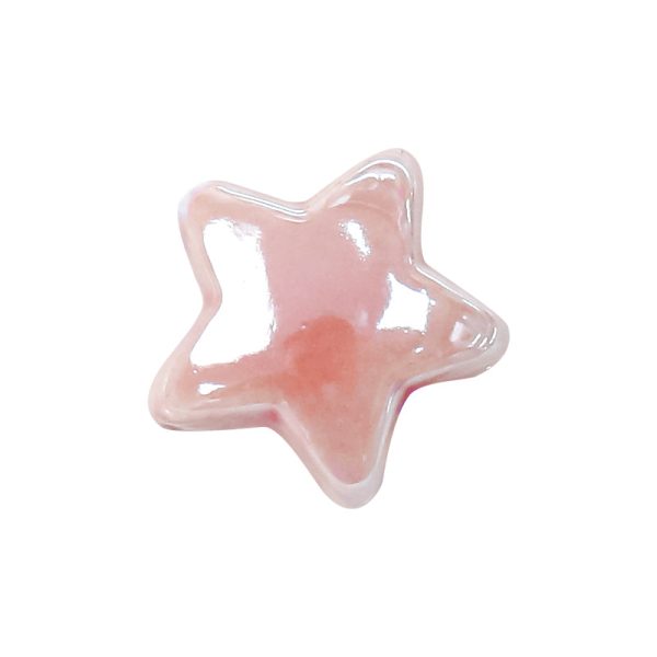 Wholesale 30pcs Pink Ceramic Tulip Cube Skewer Beads For Sale