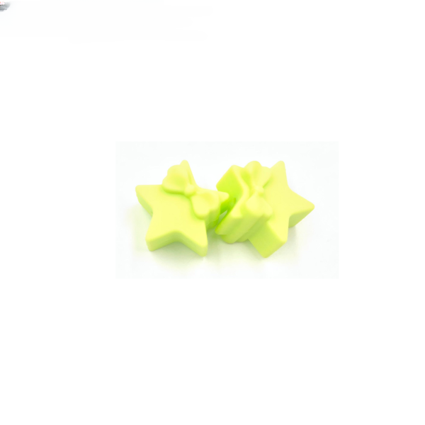 Wholesale 50pcs Bow Knot Pentagram Silicone Beads For Discount