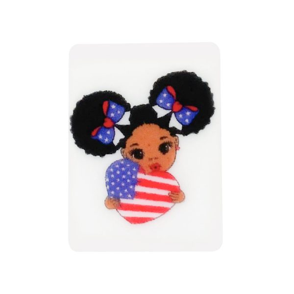 Wholesale 10pcs Girls Printed Silicone Focal beads Discount