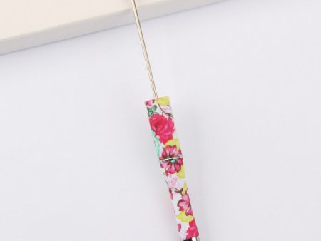 Wholesale 10PCS Plastic Colorful Flower Beaded Ballpoint Pen Sale