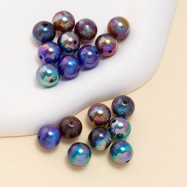 Wholesale 200pcs pack Starry Sky Color Shell Mermaid Straight Hole Beads Supply