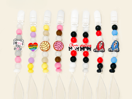 Wholesale 5pcs Silicone String Focal beads Baby Teether Anti-drop Chain Hot on Sale