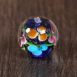 Wholesale 10pcs 24mm Petal Glass Round Beads Supply