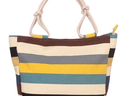 Wholesale Canvas Colorful Print Stripe Bag Supply