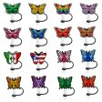 Wholesale 10pcs PVC Butterfly Straw Tube Cap Online now