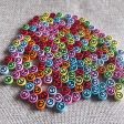 Wholesale 100pcs pack 4*7mm Acrylic Colorful Peace Sign Beads Cheap