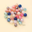 Wholesale 200pcs Burst Clear Straight Hole Multicolored Aurora Round Beads Online Sale