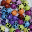 Wholesale 10-13mm Handmade Beaded Material Acrylic Color Black and White Skull Beads Sale