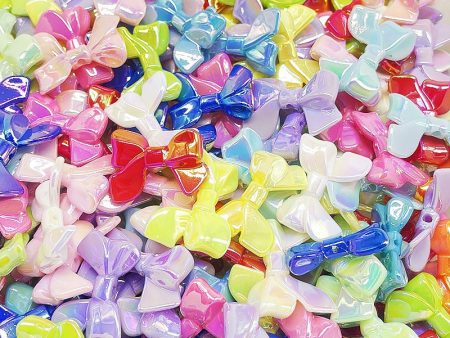 Wholesale 10pcs pack UV Color Plated Bow Beads Hot on Sale