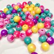 Wholesale 10pcs Acrylic Plus Size Glossy Color Round Skewer Beads For Discount