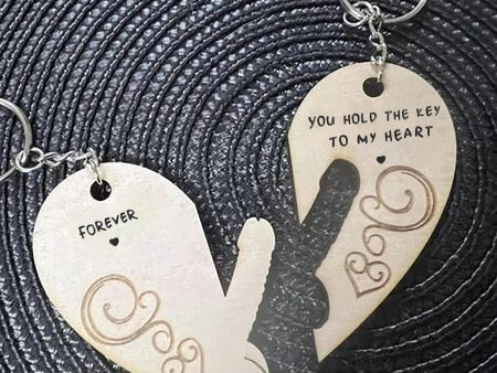 Wholesale Wooden Couple Love Key Chain Online now