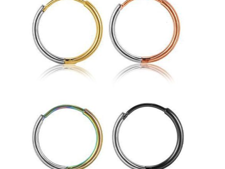 Wholesale 1.2mm Wire Diameter Stainless Steel Color Matching Circle Earrings Online now