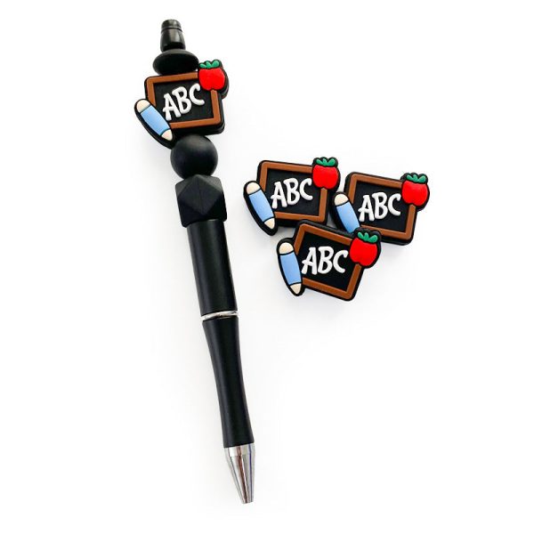 Wholesale 10pcs Silicone Teacher ABC Blackboard Focal beads Discount