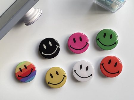 Wholesale Epoxy Smiley Face Mobile Phone Airbag Holder Hot on Sale