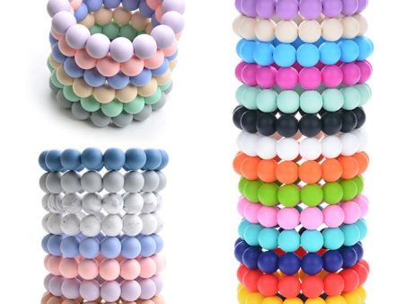 Wholesale 50PCS 15mm Candy Color Accessories Silicone Round Beads Supply