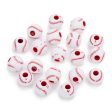 Wholesale 50pcs pack 12mm Baseball Acrylic Beads on Sale