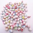 Wholesale 100pcs  8*10 Colorful Skull Head Acrylic Beads Online now