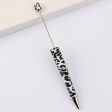 Wholesale 10pcs Plastic Leopard Print Beaded Ballpoint Pen Discount