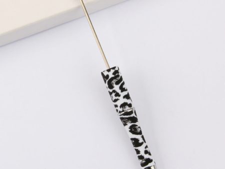 Wholesale 10pcs Plastic Leopard Print Beaded Ballpoint Pen Discount