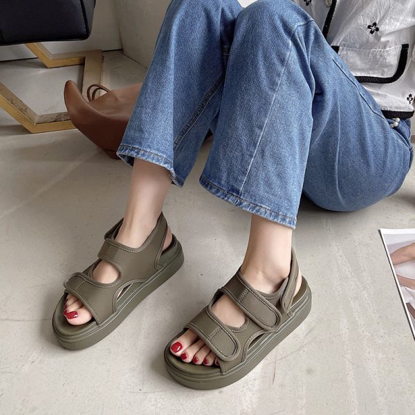 Wholesale Cloth Velcro Platform Sandals Discount