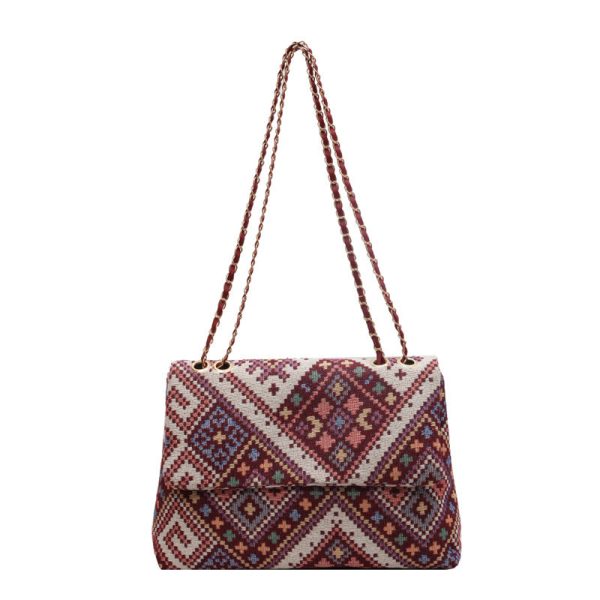 Wholesale Canvas Ethnic Wind Large Capacity Bag on Sale