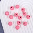 Wholesale 10PCS 16MM Colored Round Wood Scattered Beads Discount