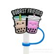 Wholesale 10PCS Cartoon Beverage Silicone Straw Tube Cap Sale