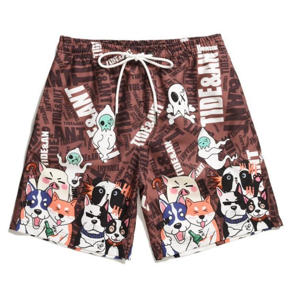 Wholesale Beach Shorts Men Quick Dry Loose 3D Cartoon Large Size Swimwear Discount