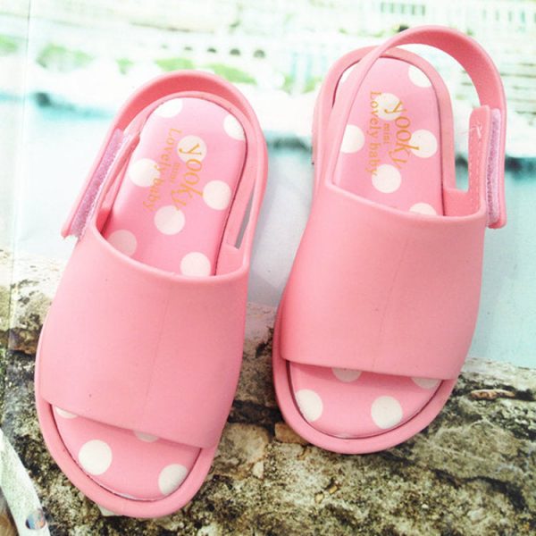 Wholesale PVC Polka Dot Kids Sandals Hot on Sale